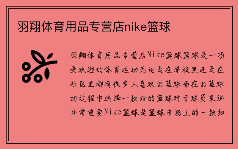 羽翔体育用品专营店nike篮球